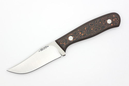 Very Good Knife Company - Rev Jr. - 3.5" Nitro-V Fixed Blade W/ Uni-Copper Fat Carbon Handle