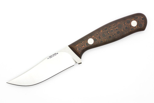 Very Good Knife Company - Revelation - 4" AEB-L Fixed Blade W/ Uni-Copper Fat Carbon Handle