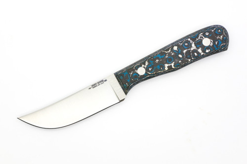 Very Good Knife Company - Heritage Jr. - 3.5" Nitro-V Fixed Blade W/ Frost Fat Carbon Handle