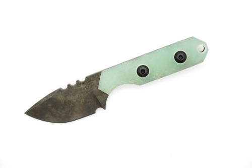 Tactical Pterodactyl Knives - Mini Camper - 1.75" CPM 154 Fixed Blade W/ Jade G10 Handle & Southwestern Print Kydex Sheath