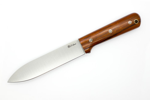 LT Wright Knives Gen 6 - Magnacut - Flat Grind - Desert Ironwood W/ Red Liners & Mosaic Pins