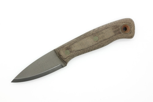 Dave Wenger Blades - Crafter - 2.75" Magnacut Fixed Blade W/ Brown Linen Micarta Handle - Kydex Sheath
