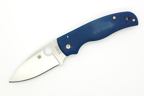 Spyderco Knives - Shaman - 3.4"8 CPM Spy27 Steel Folding Pocket Knife w/ Cobalt Blue G-10 Handle