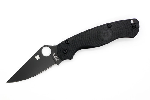 Spyderco Knives - Para Military 2 Lightweight - 3.47" CTS-BD1N Steel Folding Pocket Knife w/ Black Textured FRN Handle