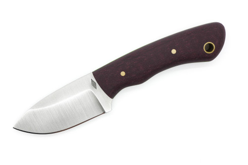 Battle Horse Knives - Slug - 01 Steel Fixed Blade w/ Marron Canvas Micarta W/ Green Liners Handle