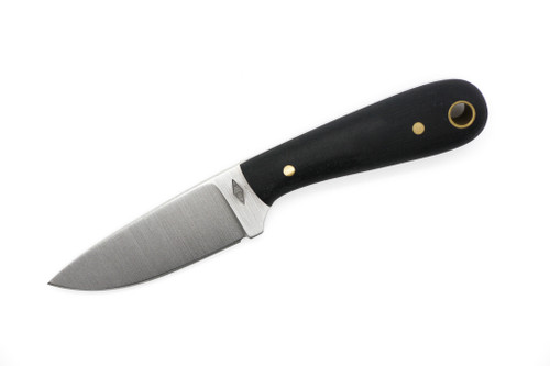 Battle Horse Knives - Frontier First - 2.375" 01 Steel Fixed Blade w/ Black Canvas Micarta Handle