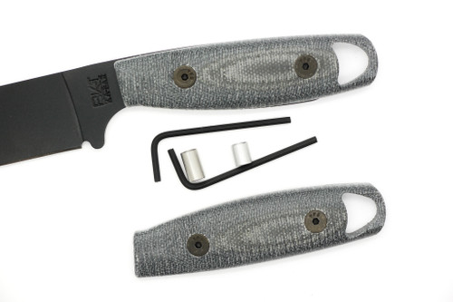 TKC: EXTENDED Handle for Becker BK14, 24 - Black Canvas Micarta