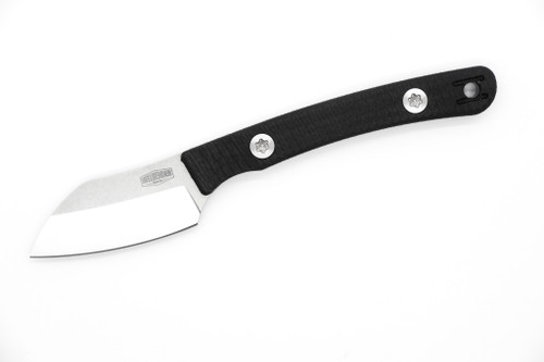 Hellbender Blade Co. - Newt - 2" Magnacut Tumbled Steel Fixed Blade W/ Black G-10 Handle