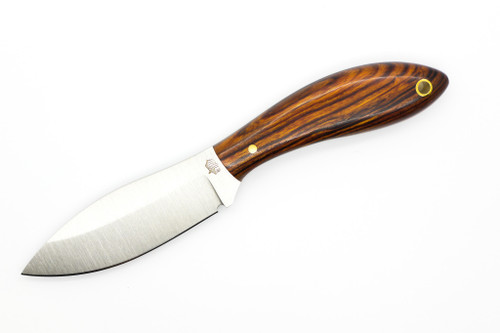 LT Wright Knives Small Northern Hunter - AEB-L Steel - High Saber Grind - Desert Ironwood W/ Black Liners - 5