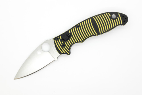 Spyderco Knives - Manix 2 - 3.37" Magnacut Steel Folding Pocket Knife w/ Textured Black & Yellow G-10 Handle