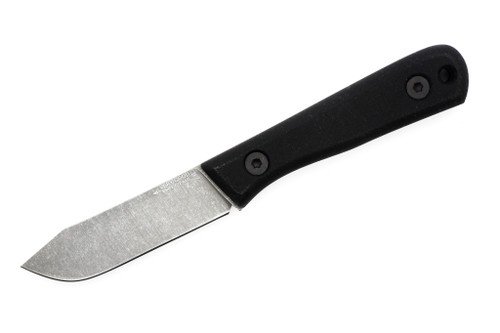 Very Good Knife Company - Pocket Doc - 2.8" AEB-L Fixed Blade W/ Black Canvas Micarta W/ Red Liners Handle