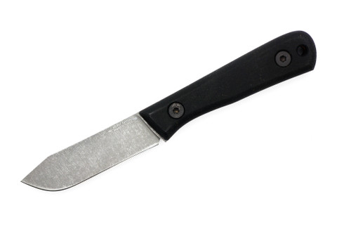 Very Good Knife Company - Pocket Doc - 2.8" AEB-L Fixed Blade W/ Black Canvas Micarta W/ Orange Liners Handle