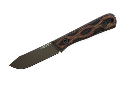 Very Good Knife Company - Pocket Doc - 2.8" Badlands Cerakote AEB-L Fixed Blade W/ Python Canvas Micarta Handles