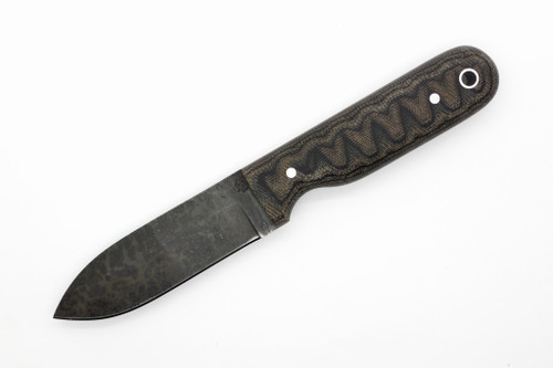LT Wright Knives - Bushcrafter HC - 3.6" 1075 Steel Fixed Blade W/ High Saber Grind & Python Canvas Micarta Handle - Matte Finish
