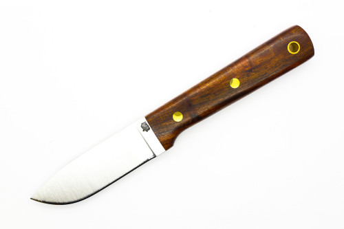 LT Wright Knives Maverick Scout - A2 Steel - Flat Grind - Desert Ironwood W/ Orange Liners Handle - 1