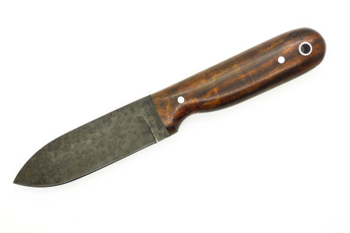 LT Wright Knives - Bushcrafter HC - 3.6" 1075 Steel Fixed Blade W/ High Saber Grind & Desert Ironwood W/ Tox Green Liners Handle - Matte Finish - 2