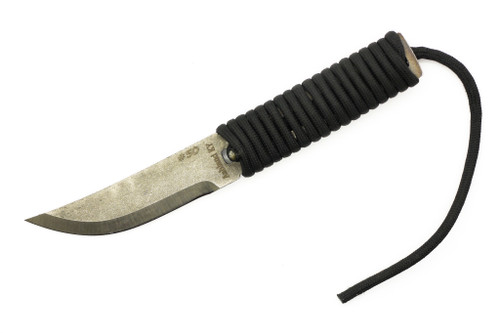 Judith Knife Co. - 6" Tanto - 2.7" Nitro-V Fixed Blade W/ Black Paracord Handle