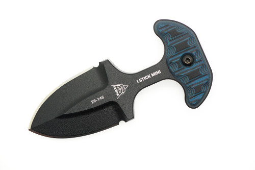 TOPS - I Stick Mini - 1075 Steel - Full Double Edge - Blue & Black G-10 Handle