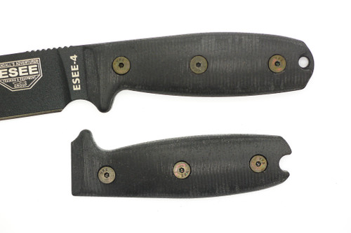 TKC: COMPACT G10 Handle for ESEE 3 / ESEE 4 - Black Grip-X