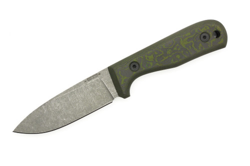 Very Good Knife Company - Rogue - 4" AEB-L Fixed Blade W/ Forest Eye FatCarbon Handle