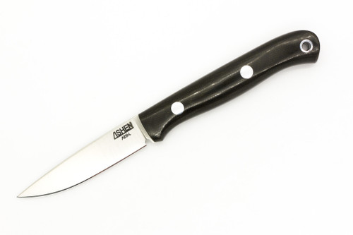 Lishen Knives - Little Fowl - 2.8" AEB-L Flat Grind Fixed Blade W/ Ranger Green Canvas Micarta W/ Aluminum Pins Handle
