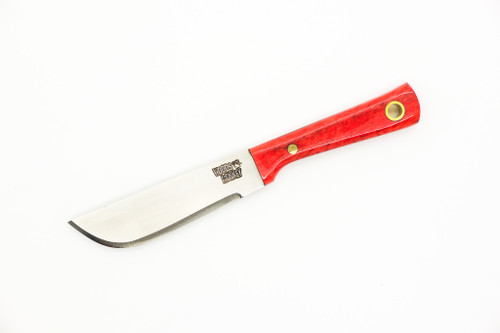 Woods Monkey - Lil Widdle Chete by L.T. Wright - AEB-L Steel - Convex Machete Grind - Satin Finish - Red Bone Handle - 9