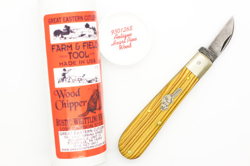 Great Eastern Cutlery GEC #93 Farm & Field Wood Chipper - 1 Blade - Antique Heart Pine Wood - Short