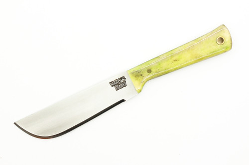 Woods Monkey - Widdle Chete by L.T. Wright - AEB-L Steel - Convex Machete Grind - Satin Finish - Green Bone Handle - 1
