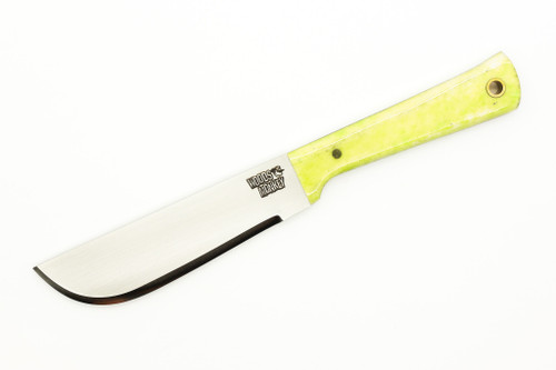 Woods Monkey - Widdle Chete by L.T. Wright - AEB-L Steel - Convex Machete Grind - Satin Finish - Green Bone Handle - 3