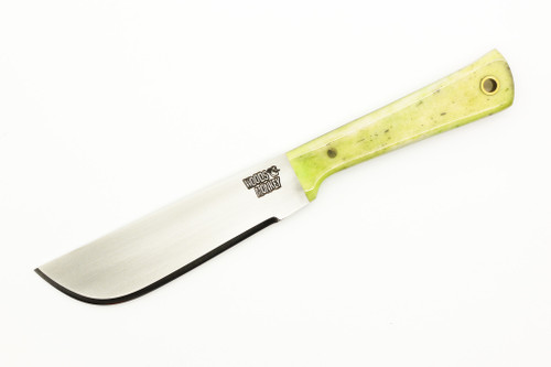 Woods Monkey - Widdle Chete by L.T. Wright - AEB-L Steel - Convex Machete Grind - Satin Finish - Green Bone Handle - 8