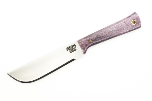 Woods Monkey - Widdle Chete by L.T. Wright - AEB-L Steel - Convex Machete Grind - Satin Finish - Blue Bone Handle - 3