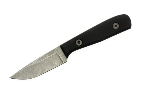 Very Good Knife Company - Wasp - 3" AEB-L Fixed Blade W/ Black Canvas Micarta W/ Red Liners Handle