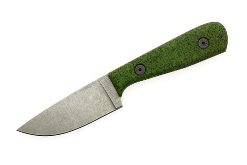 Very Good Knife Company - Adventure - 3.75" AEB-L Fixed Blade W/ Green Grip-X W/ Orange Liners Handle