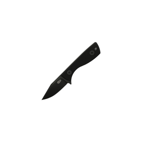 Aux Mfg Runt Fixed Blade, Black G10, PVD 14C28N - AUX011BLK