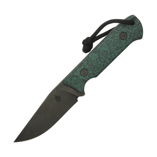 JP Bladesmithing - Warden - 3.6" AEB-L Fixed Blade W/ Veridian GripX & Black Leather Sheath