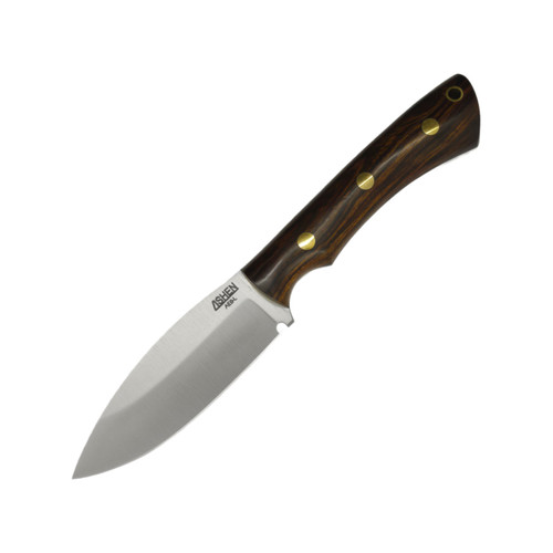 Lishen Knives - Canuck - Desert Ironwood - Satin AEB-L - Brass Pins