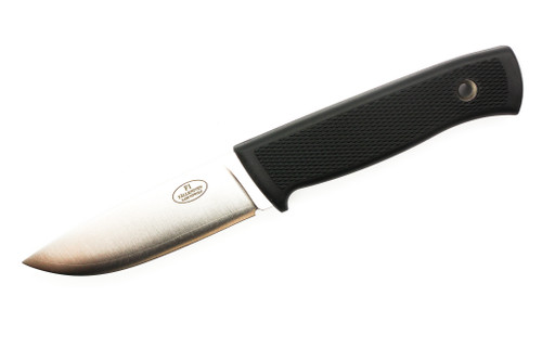 Fallkniven - F1 Military Survival Knife - 3.8" VG-Wolf Steel Fixed Blade Knife w/ Black Thermorun Handle & Leather Sheath