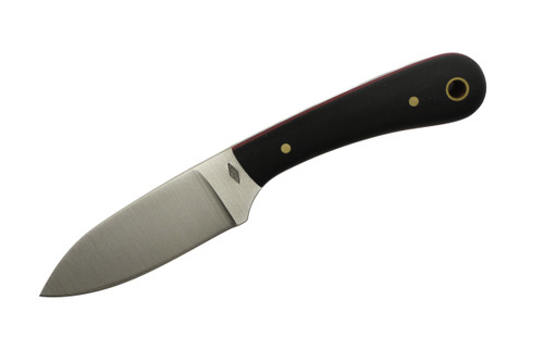 Battle Horse Knives - Long Trail - 3.125" 01 Steel Fixed Blade w/ Black Canvas Micarta W/ Red Liners Handle