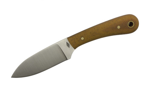 Battle Horse Knives - Long Trail - 3.125" 01 Steel Fixed Blade w/ Natural Canvas Micarta Handle