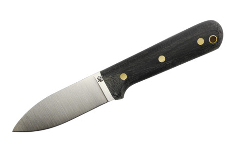 LT Wright Knives Genesis  - A2 Steel - Flat Grind - Black Canvas Micarta Handle - Matte
