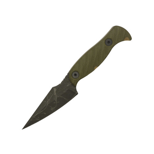 Half Face Blades - Gulo Gulo - OD Green/Tan G10, Acid Splash, Allen Bolts, Textured Grip