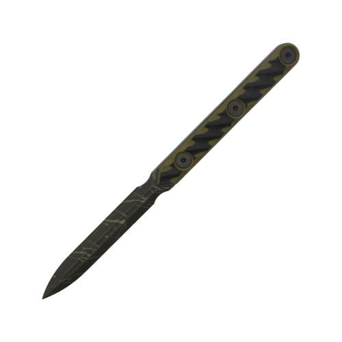 Half Face Blades - OSS Spike - Black/OD G10, Acid Splash, Allen Bolts, Textured Grip