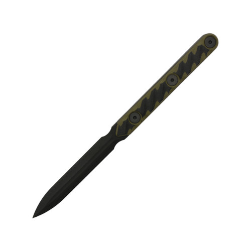 Half Face Blades - OSS Spike - Black/OD G10, DLC, Allen Bolts, Textured Grip