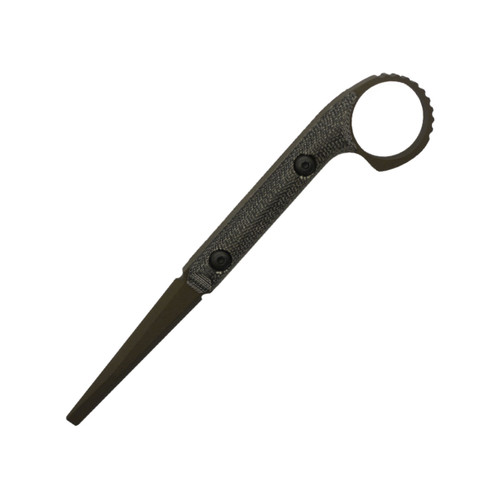 Half Face Blades - Ring Flathead Tool - Black Micarta, Midnight Bronze Cerakote, Allen Bolts, Smooth Grip