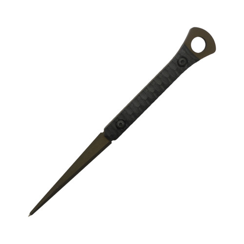 Half Face Blades - Cardiac Spike - Black G10, Midnight Bronze Cerakote, Allen Bolts, Textured Grip