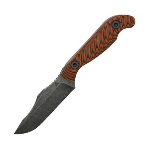 Dead Reckon Harvester Drop Point, Fluted Orange / Black G10, Darkwash CPM-154