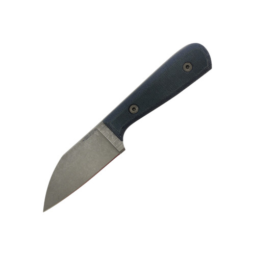 Very Good Knife Company - Hawk - AEB-L Fixed Blade W/ Denim Blue Canvas Micarta Handle