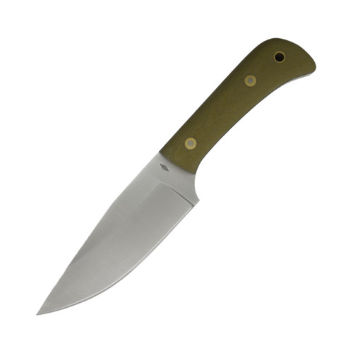 Battle Horse Knives -Icelandic - 01 Steel Saber Ground Fixed Blade - Green Micarta w/ Black Liners