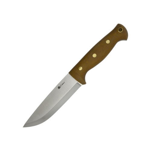 LT Wright Knives Forest Trail - A2 Steel - Scandi Grind - Natural Micarta Handle - Matte Finish