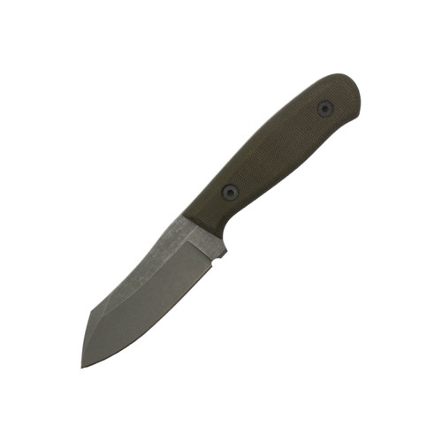 Very Good Knife Company - Lone Star - AEB-L Fixed Blade W/ Double Green Micarta Handle